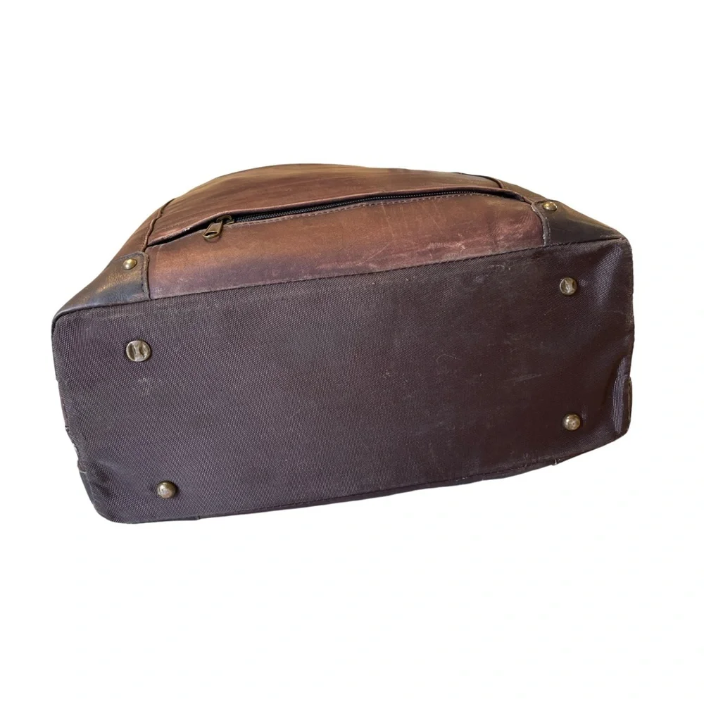 Solo New York Genuine Leather Laptop Tote Bag – Dark Brown